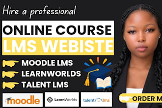 create online course content or setup course on moodle lms learnworlds talentlms