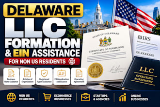 form your delaware llc and assist with ein for non US residents