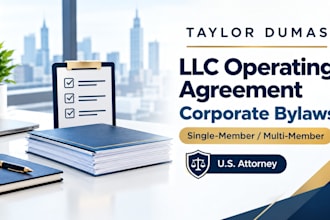draft a custom llc operating agreement and corporate bylaws