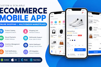 develop ecommerce, online shopping and multivendor marketplace mobile app