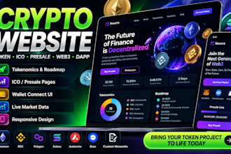 create crypto website, crypto token website,ico presale website web3 wallet dapp