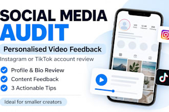 review your instagram or tiktok account with a personalised video audit