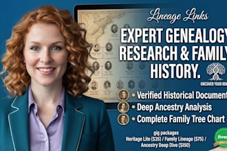 do expert genealogy research to find your family history