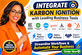 integrate karbon ignition quickbooks online xero gusto docusign zapier hubspot