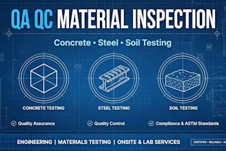 prepared QA document and material inspection and lab tests reports