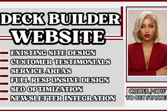 design deck builder website, deck contractor website, outdoor living wordpress