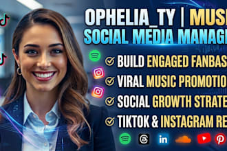 manage,grow your music social media and build an engaged fanbase