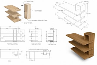 create furniture shop drawings, fabrication plans and assembly details