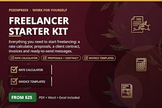 provide a freelancer starter kit with proposal contract and invoice templates