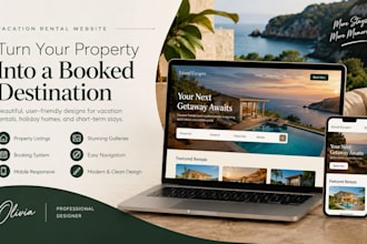 create vacation rental website, vacation website design and video