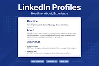 optimize your linkedin profile headline about and experience