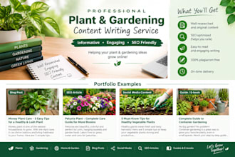 write engaging plant and gardening articles and blog posts