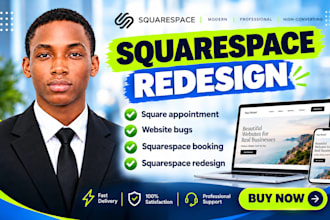 redesign squarespace printful boking square appointment website bugs