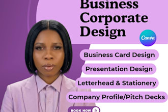 design professional business cards, letterheads and corporate stationery