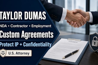 draft US independent contractor agreements, employment contracts, and ndas