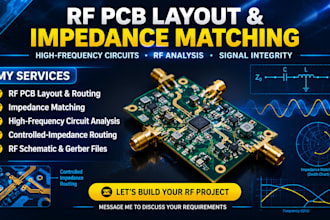 design rf pcb layout with impedance matching and high frequency circuit analysis