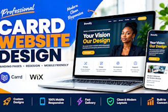 design carrd landingpage website wix studio business portfolio website redesign