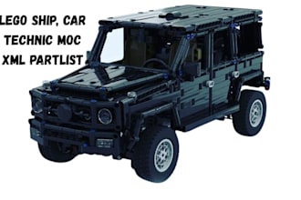 do lego technic moc, lego car and bike with xml partlist and instructions
