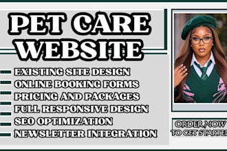 design pet care website, pet sitting website, and dog walking wordpress website