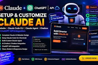 setup claude ai website design claude code cli claude agent chatbox chatgpt api