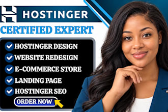 design or redesign a hostinger website or landing page