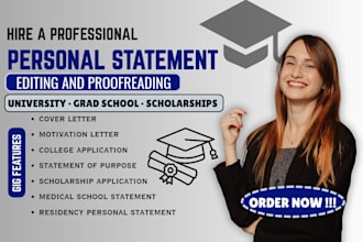 proofread and edit your eras application, residency CV, and personal statement