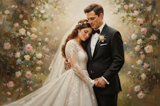 paint an acrylic and oil portrait