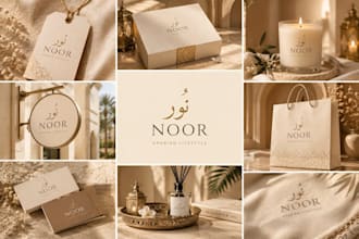 create professional brand identity and mockups