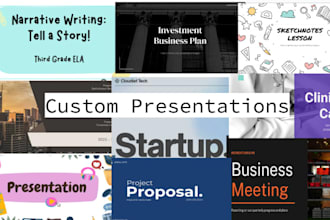 create a google slides or power point presentation