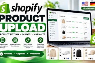 upload and optimize product on shopify with SEO and variants