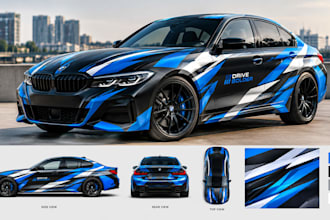 design custom car wrap, vehicle graphics and commercial vehicle branding