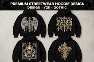 design viral y2k streetwear hoodie graphic design