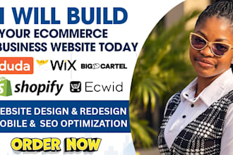 create bigcartel duda shopify wix ecwid square online website store SEO design