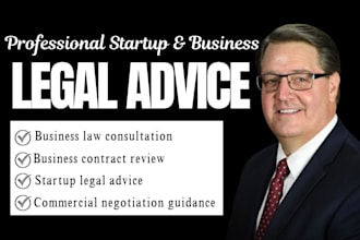 provide business law consultation, contract review and startup legal advice