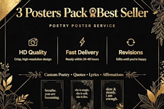 design custom name poetry posters