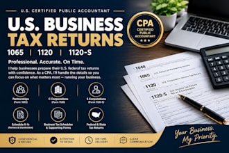 prepare your US business tax return as a CPA 1065 1120 1120s
