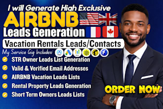 generate targeted airbnb leads, vacation rental leads, property management leads