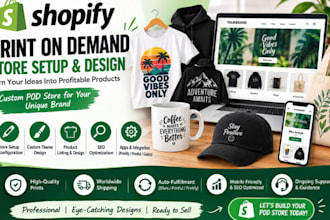 create a print on demand shopify store with printful and printify