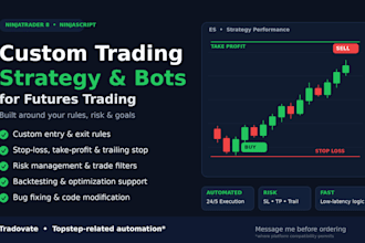 develop custom ninjatrader 8 strategies and automated futures trading bots