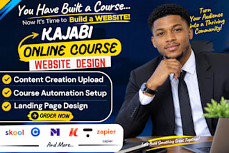 build your kajabi course website and sales funnel or kajabi funnel