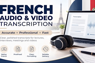 transcribe french audio and video accurately and professionally