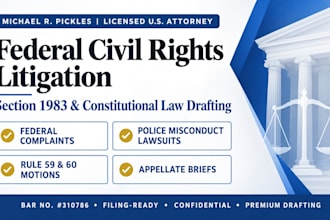 draft civil rights appellate brief, federal appeal and opening brief