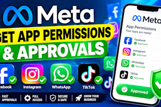 get meta , fb, ig, wa , tiktok app permissions and approvals