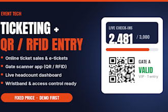 build event ticketing and nfc rfid wristband check in systems