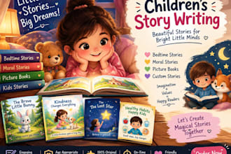 write bedtime, moral and picture book stories for children