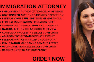 be your immigration lawyer for uscis inaction, mandamus and federal litigation