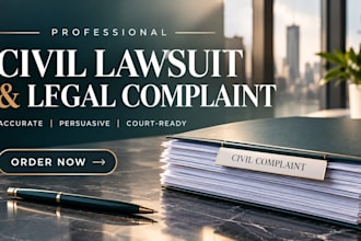 prepare a civil lawsuit complaint for breach of contract