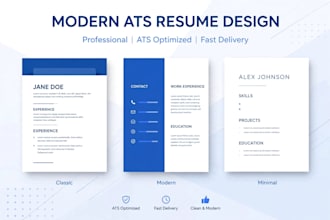 design a modern professional ats resume and CV