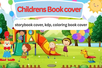create KDP children book cover, storybook cover, coloring book cover