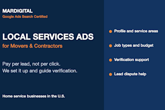 set up google local services ads for movers and contractors